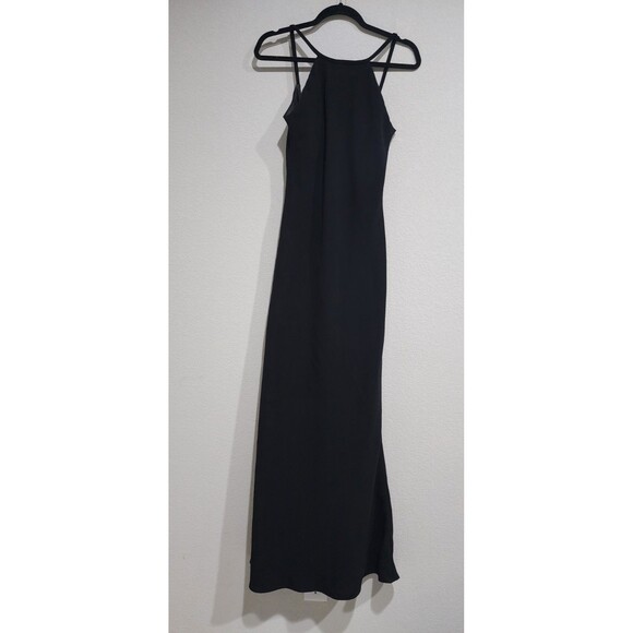 Calvin Klein Dresses & Skirts - CALVIN KLEIN $160 Solid Black Padded Halter Maxi Flounce Evening Dress Size 6